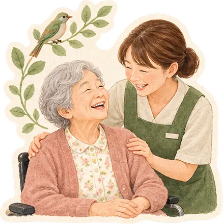 スタッフと入居者
