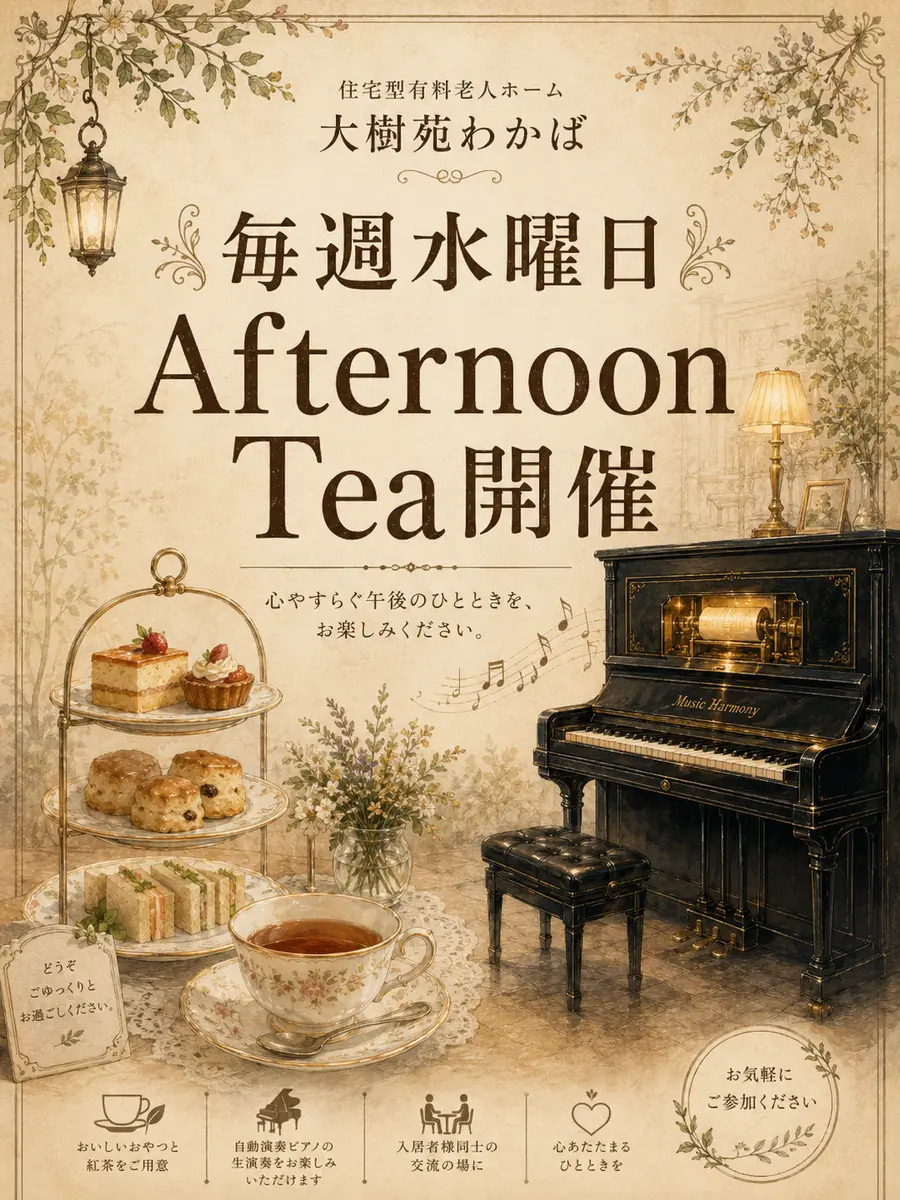 毎週水曜日 Afternoon Tea 開催
